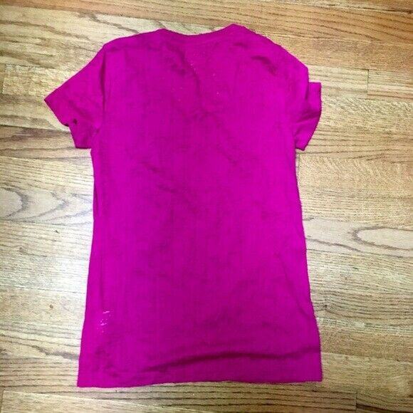 Faded Glory Womens Tee Size Small 4 6 Pink Indian Design Burnout Fabric - Picture 7 of 8